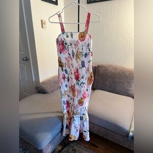 Floral Sleeveless Maxi Dress - Mermaid Fit
